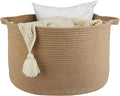 XUANGUO Large Jute Rope Storage Basket Blankets Basket Living Room 22"x12" Toy Baskets for Kids and Dogs Woven Laundry Baskets for Clothes Towels Baby Toy Storage