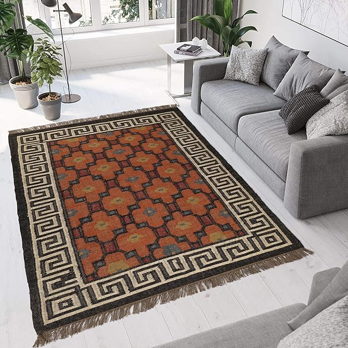 Klim Wool Jute Rug – Handwoven Elegance and Durability (Design 8)