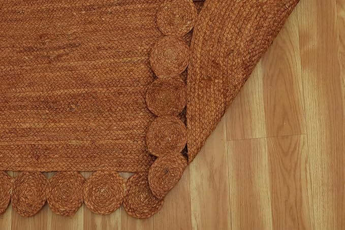 Oval Rug 8x11 Area Rug Kilim Rug Orange Solid Design 0.27 inches ThickIndoor Outdoor Rug Flatweave Rug High Traffic Area Lake House Bedroom Dining Room Living Room