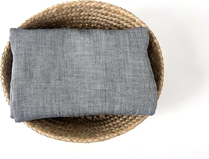100% Linen Fabric – Yarn Dyed Chambray, Pre-Washed, Lightweight Crisp & Cool Handfeel, 52–54" Wide – The Linen Lab (Sage Green 4802, 1y)