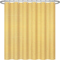 ggaimwf 72x78 Inch Solid Color Shower Curtain for Bathroom Waffle Bath Water Resistant Fabric Curtains Green Mustard Modern Thick Shower Stall Curtain with Metal Hooks