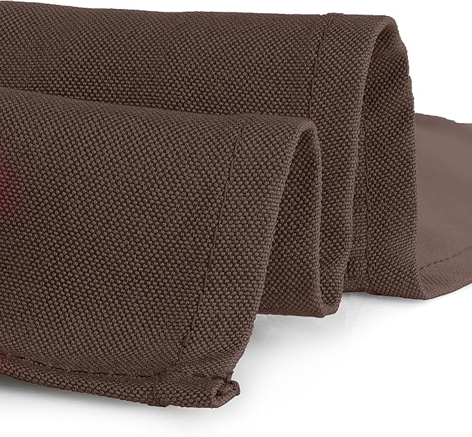Gee Di Moda Rectangle Tablecloth - 70 x 120 Inch Chocolate Table Cloth for 6 or 8 Foot Rectangle Tables - Heavy Duty Washable Fabric - for Holiday Party, Dinner, Weddings, Baby Shower & Events