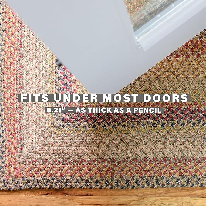 Homespice Kingston Oval Jute Area Rugs 8x10' – Ideal as Multi Color Rugs for Living Room, Bedroom and Dining Area