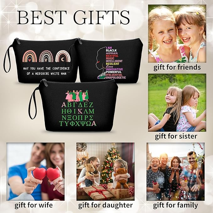 ARIOSEY Big Little Sorority Cool Gifts for Female Friend Gift Ideas for Women Birthday Make Up Bags for Women