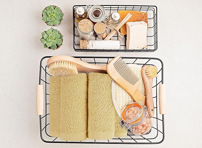 Utopia Towels 12 Pack Cotton Washcloths Set, 100% Ring Spun Cotton, Premium Flannel Face Cloths, Highly Absorbent and Soft Feel Fingertip Towels, Beige