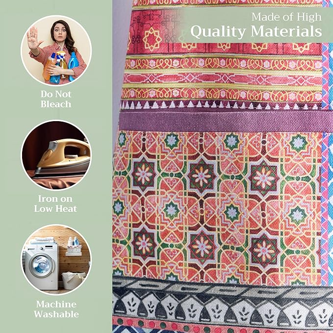 Maison d' Hermine 100% Cotton Apron for women with Pocket Kitchen Chef Apron for Men Cooking Gardening Server Waitress