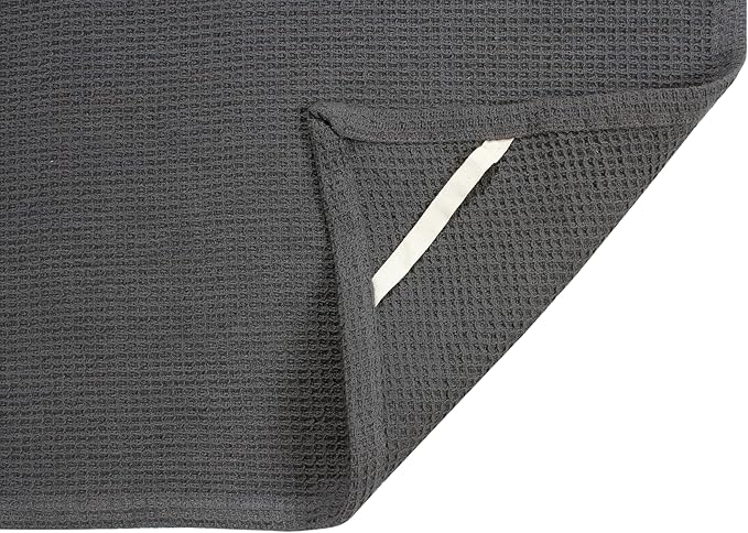 ACCENTHOME 100% Cotton Waffle Weave Kitchen Towel Set of 4 Super Soft Absorbent Tea Towels | Durable Cleaning Dish Cloths Perfect for Mess & Quick Drying Dishes Rags 18x26 inches in White Color