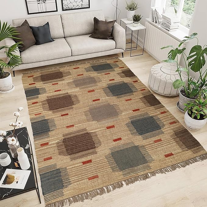 Klim Wool Jute Rug – Handwoven Elegance and Durability (Design 24)