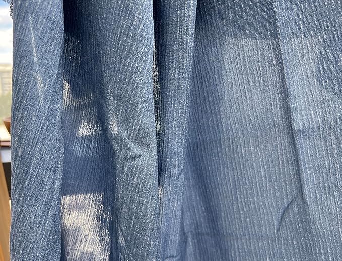 Linen Rayon Blend Fabric by The Linen Lab – Lightweight, Soft, Pre-Washed Material for Sewing, Clothing, Crafts & DIY (1 Yard pre Cut, Light Blue - Pigment Dyed)