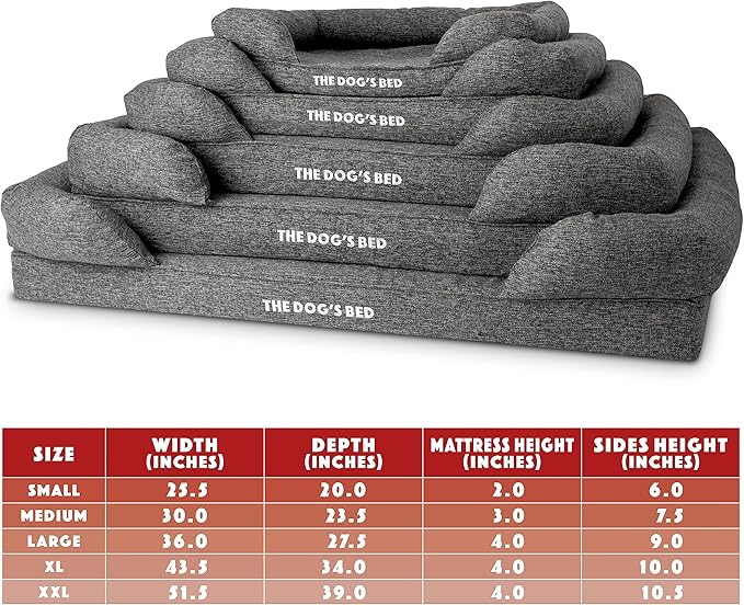 The Dog's Bed Replacement Outer Cover ONLY (Outer Cover ONLY - NO Bed, NO Waterproof Inner) for The Dog's Bed, Washable Oxford Fabric, Medium (Grey Linen) Veterinary Approved