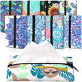 Fabbay 8 Pieces Purse Tissue Holder Reusable Travel Tissue Pouch Fabric Zipper Purse for Bag Car Office Home(Floral)