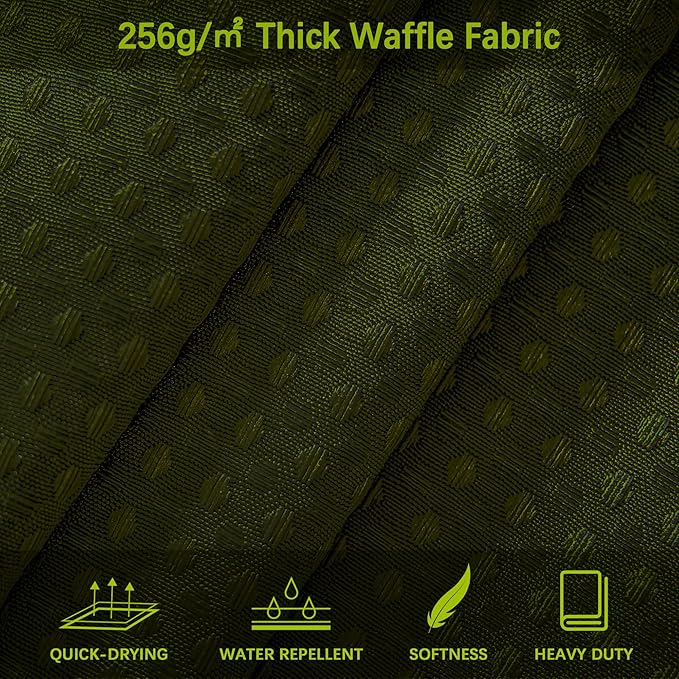 PANGSINNE Army Green Shower Curtain 72 x 96 Inches, Extra Long Jungle Shower Curtain with Waffle Weave Fabric Heavy Duty Hotel Quality for Bathroom