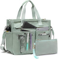Women's Large Canvas Tote Bag Set (2PCs) - Ideal for Laptop, Hobo, Crossbody, Handbag, Travel, Gym & Work