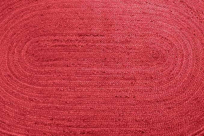 Runner - Oval Rug 3x10 Area Rug Kilim Rug Red Solid Design 0.27 inches ThickIndoor Outdoor Rug Flatweave Rug High Traffic Area Home & Foyer Corridor Hallway & Stair Runner