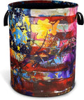 American Flag Laundry Basket Usa Flag Art Oxford Cloth Laundry Hamper With Handle Foldable Portable Clothes Storage Basket 18.9 X 16.5 Inch Storage Bag For Laundry Room/Bathroom/Bedroom/Dormitories