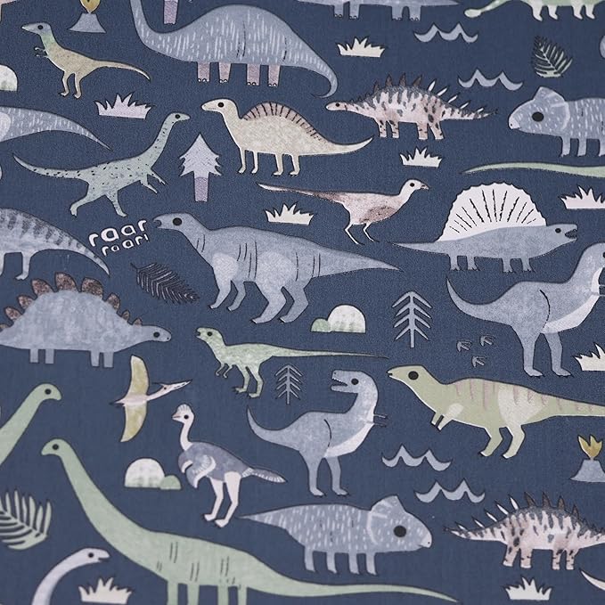 Hanjunzhao 21Pcs Cartoon Dinosaur Fabric Fat Quarters Bundles 18 x 22 Inch, Animal Print Dinosaurs Cotton Quilting Fabric Squares for Quilting, Sewing, Baby Boy Blanket, Quilts, Home Decor, and Crafts
