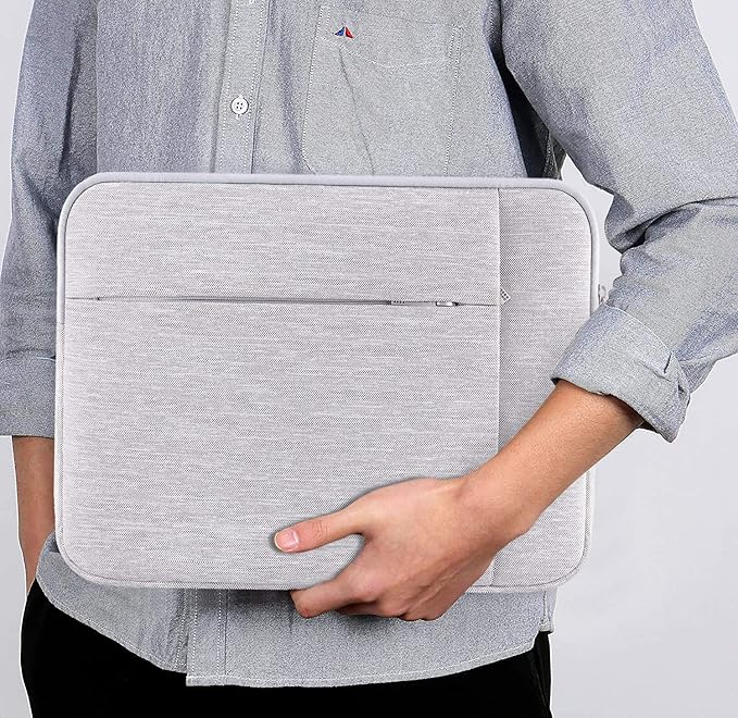 Lacdo 16 Inch Laptop Sleeve Case for 16 Inch HP Lenovo ASUS Acer Dell Laptop/HP Pavilion Envy 16 / Lenovo ThinkPad IdeaPad 16 / Acer Swift 16 / ASUS Vivobook 16 / Dell Inspiron 16 Computer Bag, Gray