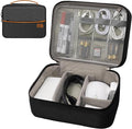 Miavers Electronics Organizer,Travel Cord Organizer Pouch, Portable Cable Organizer Bags, Waterproof Electronic Accessories Storage Case for Cables, Cords, Charger, Phone (Double Layer-Black)