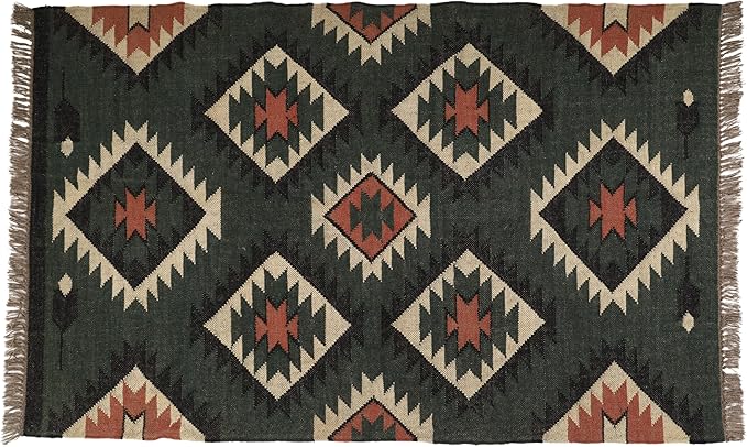Klim Wool Jute Rug – Handwoven Elegance and Durability (Design 6)