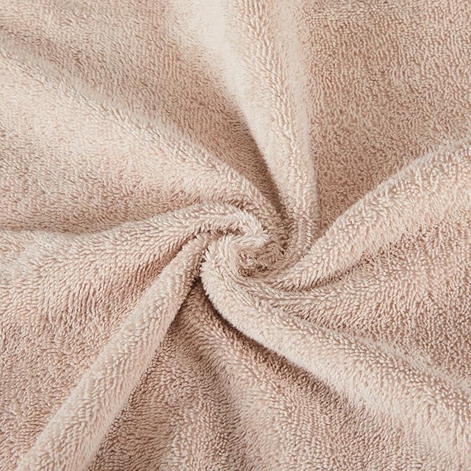 Amazon Basics Fade-Resistant 100% Cotton Hand Towel, 6 Pack, 16"x26", Blush Pink