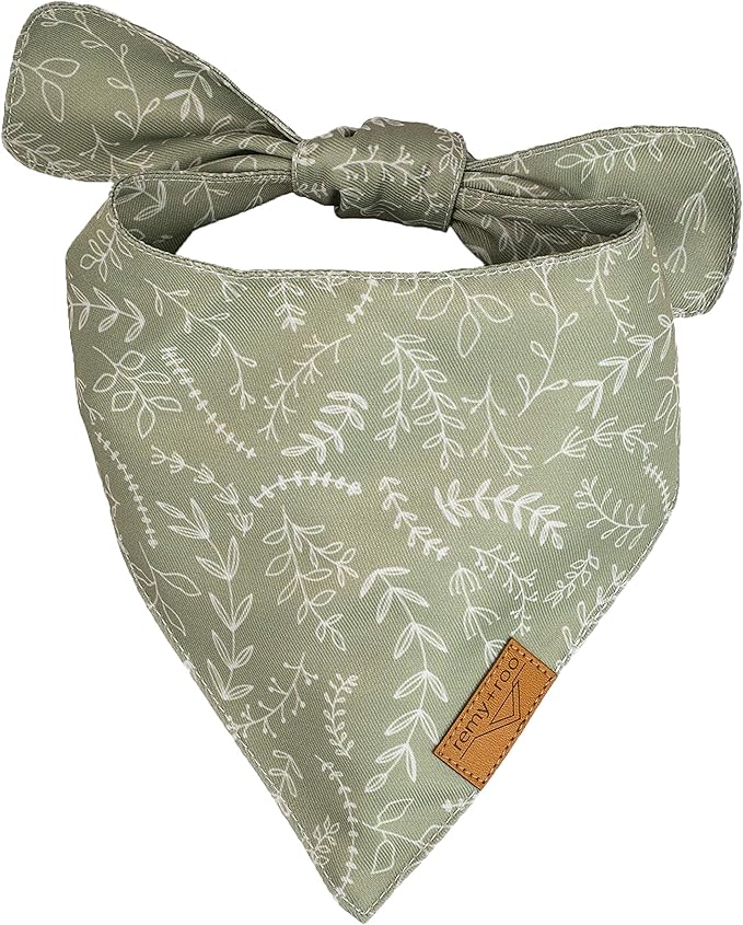 Remy+Roo Extra Large Spring Dog Bandanas - 4 Pack Rubi Set | Premium Durable Adjustable Polyester Fabric | Patented Shape Girl Floral Bandana