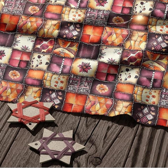 Soft Blossom Patchwork Cotton Fabric – Premium Turkish Printed Cotton 140 GSM, Pre-Cut 61 x 36.6 Inches, Pastel Floral Quilting Fabric for Baby Projects, Home Decor & Sewing Crafts