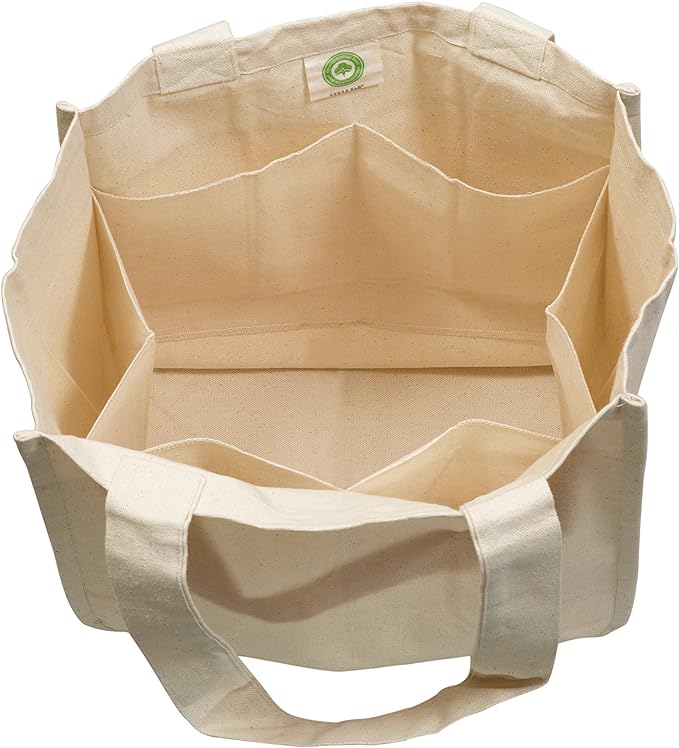 Best Cloth Tote Shopping Bags Heavy Duty & Premium - Reusable Canvas Shopping Bags for Groceries - Washable & Eco-friendly Cloth Beach Bags with Handles - Perfect Picnic Tote Bags (2 Bags)