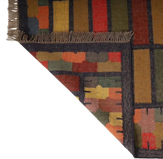 Klim Wool Jute Rug – Handwoven Elegance and Durability (Design 2)