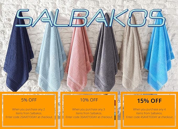 SALBAKOS 100% Turkish Cotton Extra Large Bath Sheet Set of 2 35x70 inch | Heirloom Quality | Hotel & Spa Collection | Soft, Absorbent Oversize Bath Towels | Made in Turkey (Green, 2 Bath Sheets)