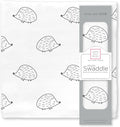 SwaddleDesigns Cotton Muslin Swaddle Blanket, Receiving Blanket for Boys & Girls, Best Shower Gift, 46x46 inches, Black Hedgehog