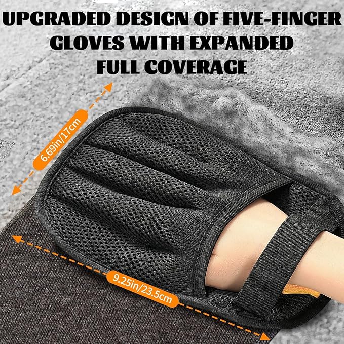 Pet Hair Removal Gloves, Pet Grooming Gloves, Electrostatic Pet Hair Remover Glove for Dogs and Cats, Pet Hair Removal Tool for Furniture, Carpet, Car Seat, Clothes (2PCS)