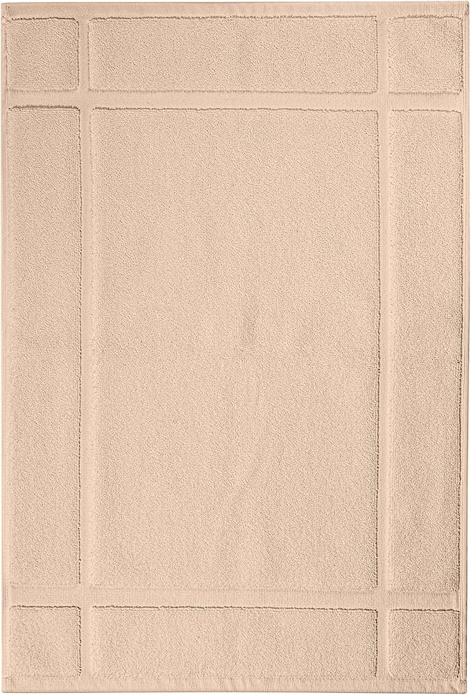 Ample Decor Cotton Bath Mats 24 X 17 Inches, 1350 GSM Oeko Tex Certified Solid Construction Thick & Plush, for Bathroom Floor, Shower – Beige