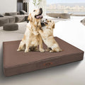 Sytopia 42 Inch Orthopedic Waterproof Dog Crate Bed for Extra Large Dogs, Removable Washable Cover, Egg Crate Foam Mat, Suitable for Dogs Up to 100 Lbs, Brown