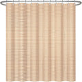 ggaimwf 72x78 Inch Solid Color Shower Curtain for Bathroom Waffle Bath Water Resistant Fabric Curtains Peach Modern Thick Shower Stall Curtain with Metal Hooks