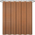 ggaimwf 48x72 Inch Solid Color Shower Curtain for Bathroom Waffle Bath Water Resistant Fabric Curtains Chocolate Modern Thick Shower Stall Curtain with Metal Hooks