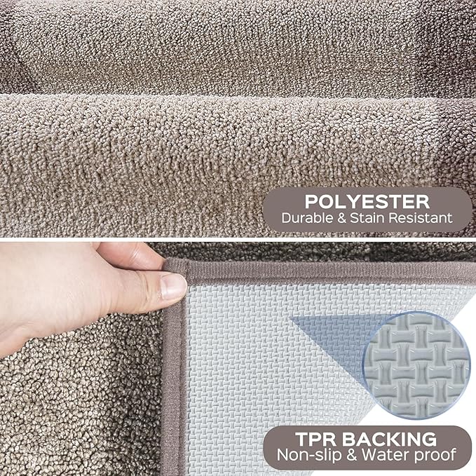 DOMUSTEX Machine Washable Kitchen Rug 32" x 48", Non Slip Indoor Door Rug, Absorbent Entrance Runner Rug for Bedroom, Hallway, Bathroom, Floor