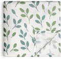 HECCEI Muslin Swaddle Blankets - Baby Muslin Blanket Large Swaddles 47 x 47 inches Breathable & Soft Baby Receiving Blanket Gender Neutral for Newborn Boys Girls, Leafy Canopy
