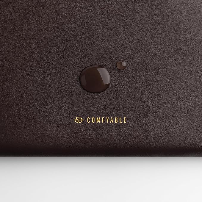 Comfyable Slim Protective Laptop Sleeve 15 Inch 14 Inch, PU Leather Bag Compatible with 15" MacBook Air (Snug Fit) M4 2025 & 14" MacBook Pro M4 (Loose Fit), Computer Case for Mac, Chocolate