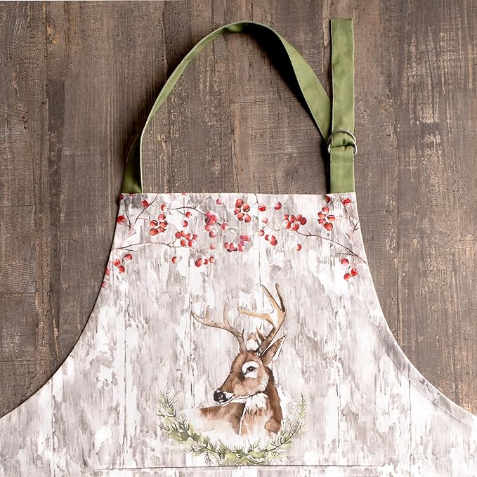Maison d' Hermine 100% Cotton Apron for women with Pocket Kitchen Chef Apron for Men Cooking Gardening Server Waitress