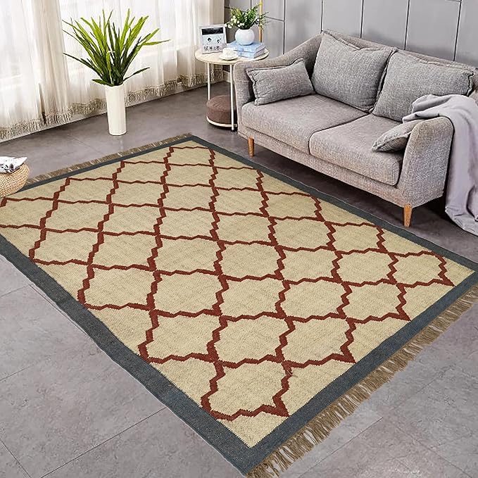 Klim Wool Jute Rug – Handwoven Elegance and Durability (Design 16)