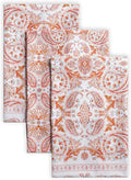 Maison d' Hermine Kitchen Towels Set of 3 100% Cotton 20" x 27.5" Reusable Cloth Tea Dish Towels Absorbent with Hanging Loop for Kitchen Dining Thanksgiving Christmas Decorations (Orient)