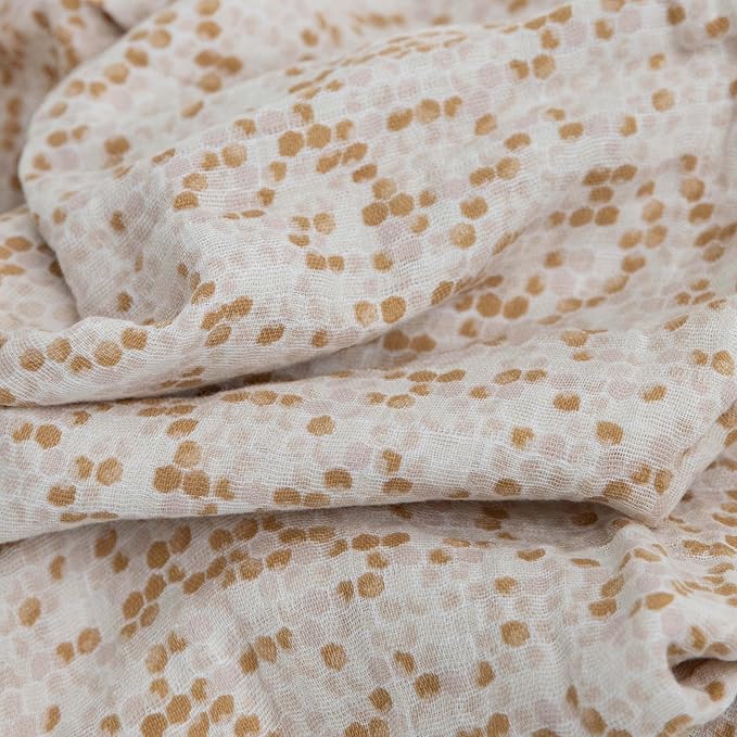 Little Unicorn Premium Cotton Swaddle Baby Blanket | Breathable Fabric | for swaddling, Play, Nursing & More (Honeycomb)