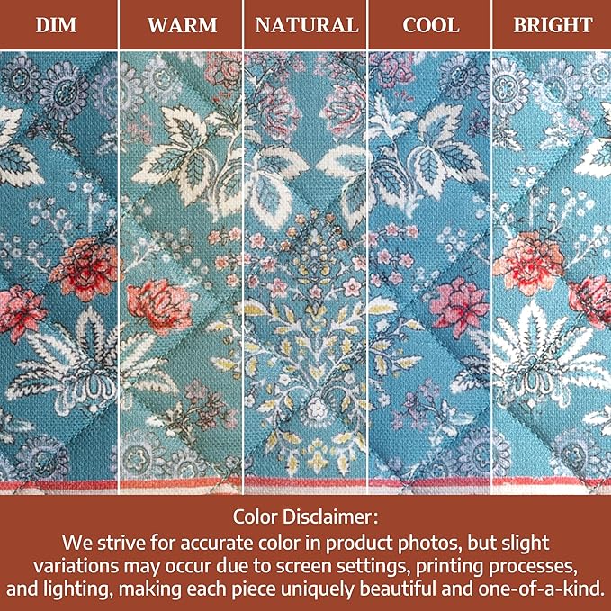 Maison d' Hermine Pot Holders Set 100% Cotton Heat Resistant Potholders 8" x 8" Hot Pads with Loop BBQ, Cooking, Baking, Grilling, Kitchen, Handling Hot Pans Spring/Summer (Pack of 2, Marquise)