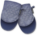 Cuisinart ShieldPro Silicone Oven Mitts – 5” x 8.5” Heat-Resistant Mini Kitchen Mitts for Oven with Non-Slip 100% Silicone Palm, Cotton Filling, and Hanging Loop (Indigo Blue)