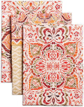 Maison d' Hermine Kitchen Towels Set of 3 100% Cotton 20" x 27.5" Reusable Cloth Tea Dish Towels Absorbent with Hanging Loop for Kitchen Dining Thanksgiving Christmas Decorations (Damask)