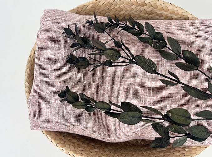100% Linen Fabric – Yarn Dyed Chambray, Pre-Washed, Lightweight Crisp & Cool Handfeel, 52–54" Wide – The Linen Lab (Brick Chambray 6912, 3y)