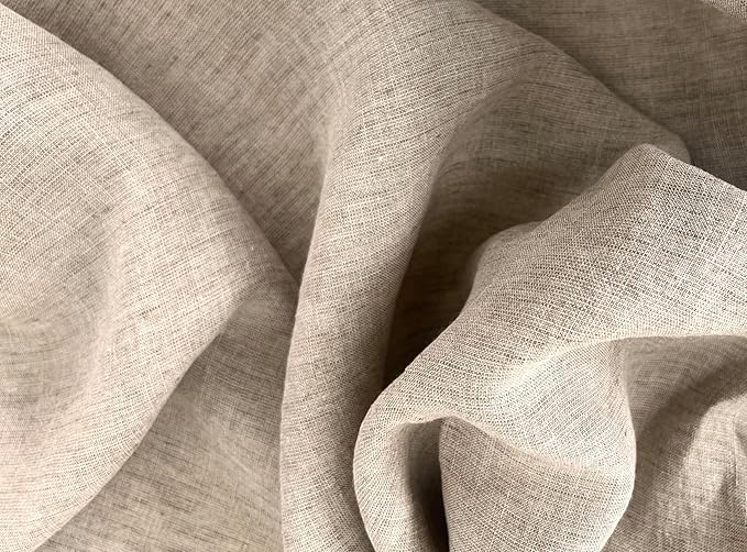 100% Linen Fabric – Yarn Dyed Chambray, Pre-Washed, Lightweight Crisp & Cool Handfeel, 52–54" Wide – The Linen Lab (Beige 4799, 3y)