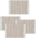 Hausattire Woven Table Placemats Set of 4 - Natural, Jute Boho Outdoor Table Mats for Kitchen Dining Coffee Table | Easy Clean Thanksgiving Farmhouse Placemat for Wedding, Restaurants - 13x19 Inches
