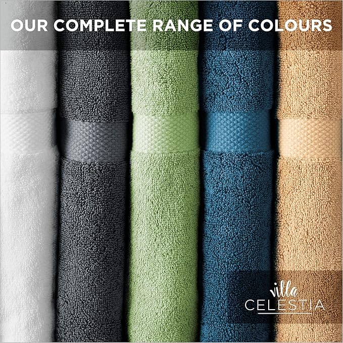 Villa Celestia 100% Cotton Wash Cloth for face & Body Set of 12, (12 x 12 inches) Sustainable, Soft, Highly Absorbent, Combed Cotton Wash Cloths Pack of 12 for Hotels, Spa, Bathroom, Dorm, White