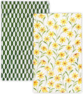 Eulnars Kitchen Towels, 18" x 30" Tea Towels for Kitchen, Quick Dry Dish Towels for Kitchen Drying, Daisy Whimsy Series, 2-Pack